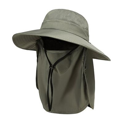 Herren Fischerhut Sonnenhut Boonie-Hut Hellgrau Armeegrün Polyester Reise Strand Design Outdoor Urlaub Glatt UV-Schutz Sonnenschutz