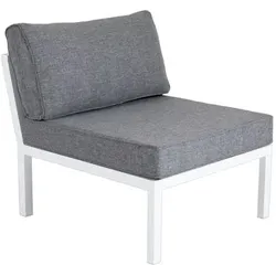 Brafab Loungesofa-Modul Weldon Mittelteil Aluminium Weiß