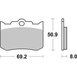 SBS Bremsbelag 678H.CT Street High Power Carbon