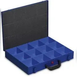 Allit Sortimentskoffer, HxBxT 70x440x370mm, 12 Kästen, Koffer Stahl/Kästen Polystyrol