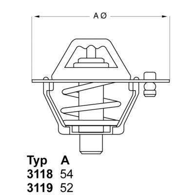 BORGWARNER Thermostat, Kühlmittel 311982d3 für MAZDA