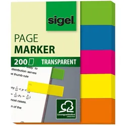 sigel Haftmarker farbsortiert - 4 x 50 Streifen