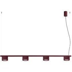 Sollux SL.2703 Kronleuchter AURA 4 burgund Gx53
