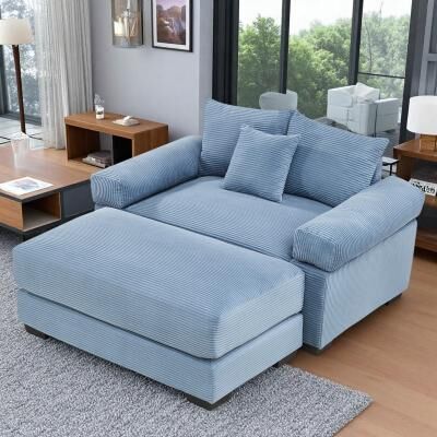 Corduroy Oversized Cloud Modular Sofa with Easy Assembly
