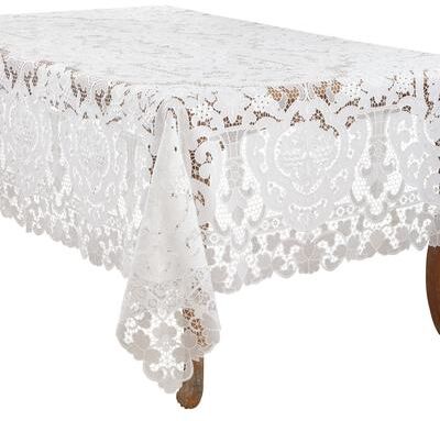 Saro Lifestyle Tablecloth With Lace Design