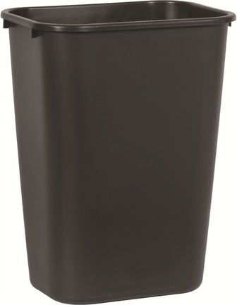 RUBBERMAID Rektangulär papperskorg, svart