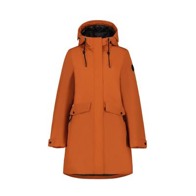 Outdoorjacke ICEPEAK "Icepeak Mantel Varna", Damen, Gr. 36, rost, Stoff, 100% Polyester, normal, Jacken Outdoorjacke