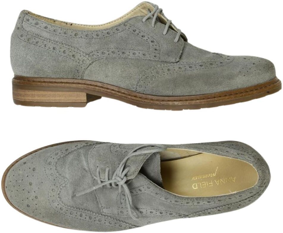 Anna Field Damen Halbschuh, Grau, Gr. EU 37, Leder - Second Hand