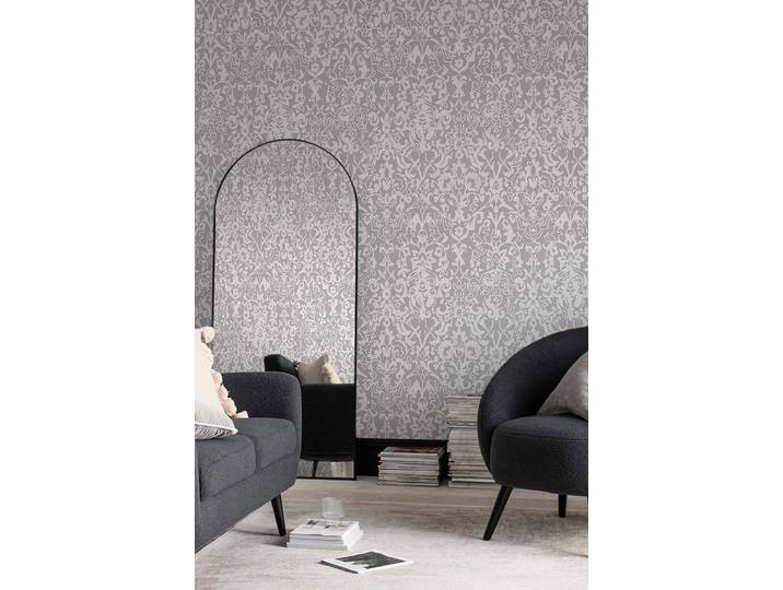 Papier peint intissé Majestic Damask 52 x 1005 x 0cm Gris