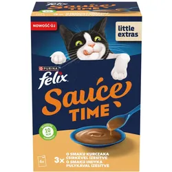 Felix Sauce Time Karma Ergänzungsfutter für ausgewachsene Katzen 6x40g