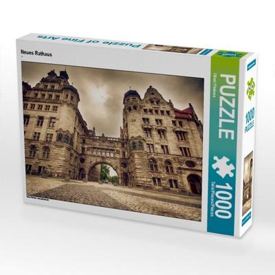 CALVENDO Puzzle Neues Rathaus | 1000 Teile Lege-Größe 64 × 48 cm Foto-Puzzle für glückliche Stunden