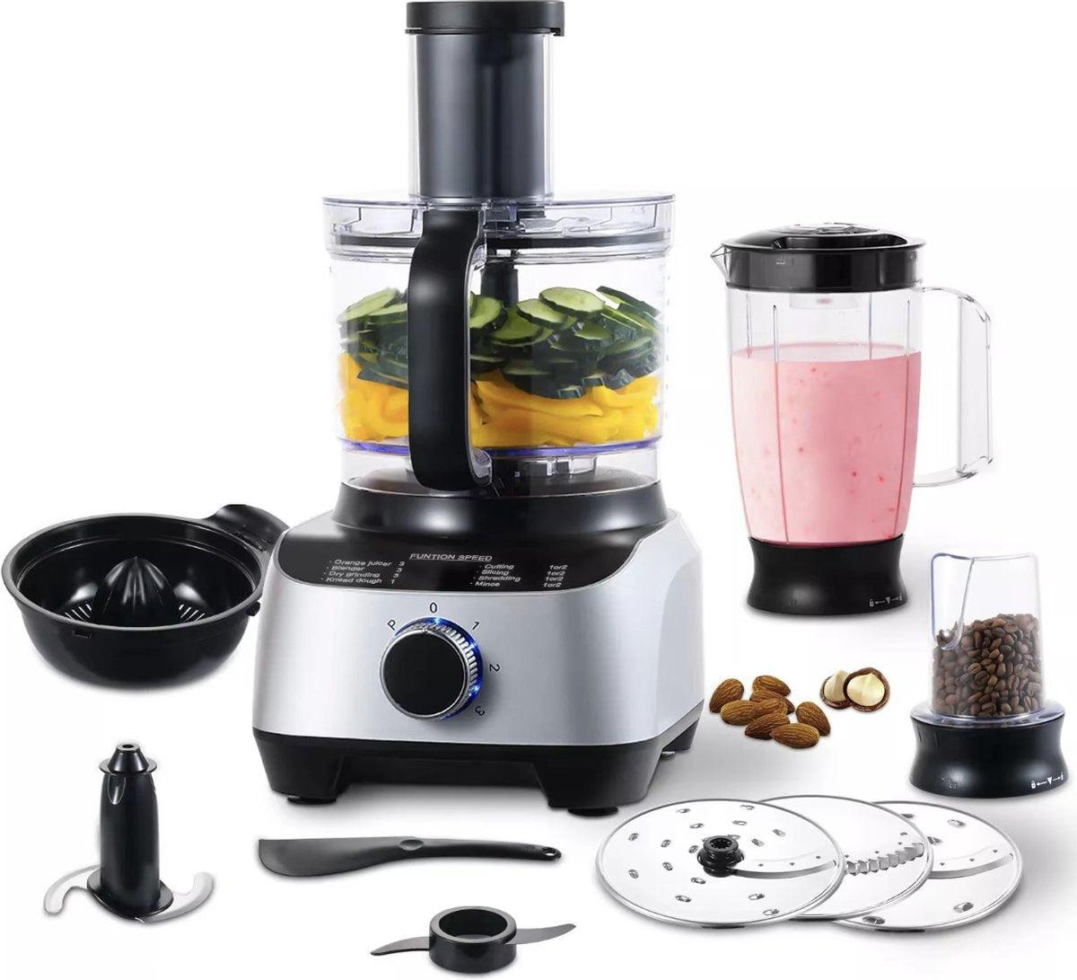 Selius 11 in 1 Multifunctionele Keukenmachine met Blender en Citruspers