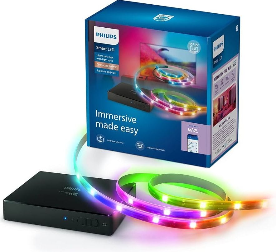 Philips HDMI Sync Box mit TV-Hintergrundbeleuchtung für TVs von 55-65" LED Set für intelligente Beleuchtung 2520 mm Multi 8721103160584