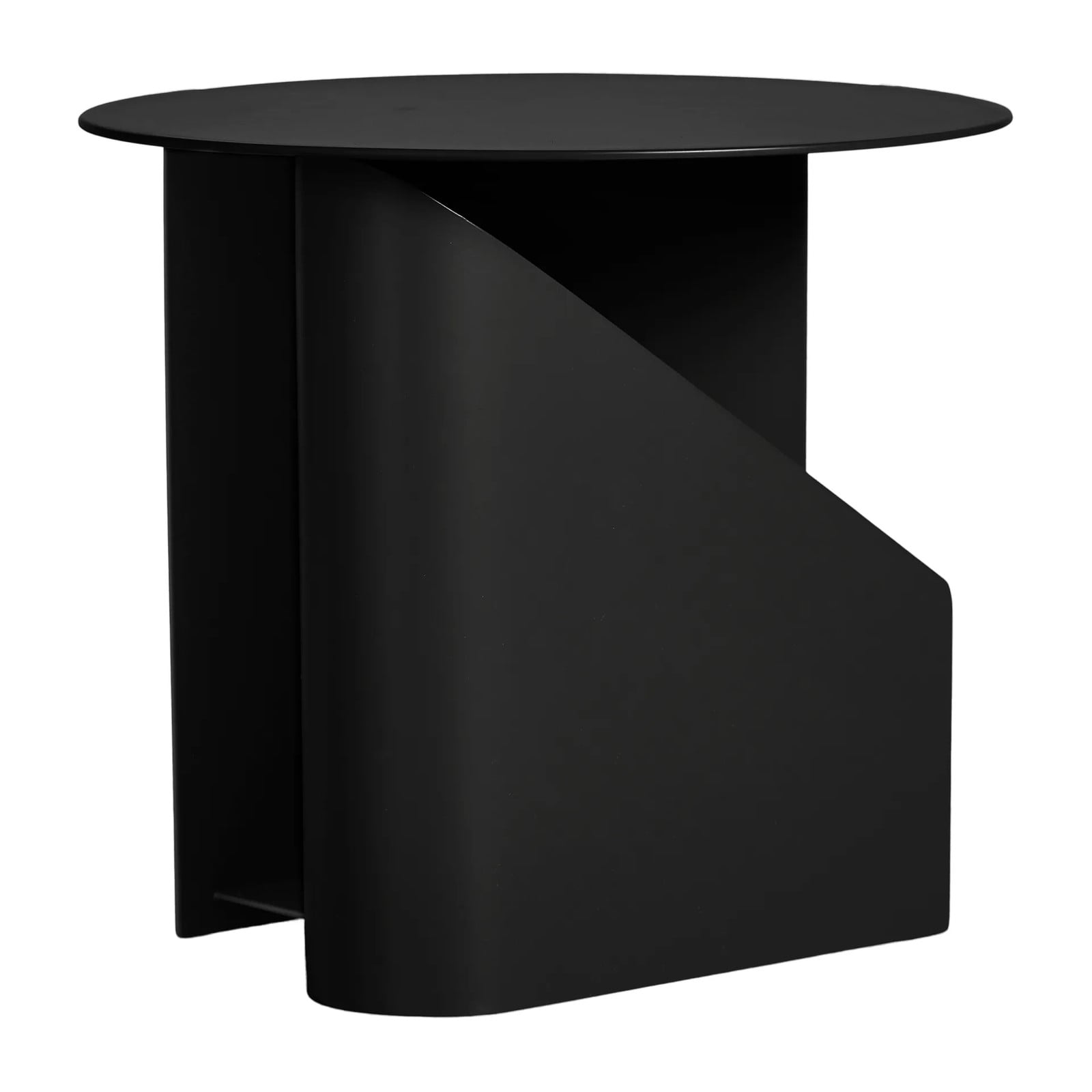 Woud Sentrum bijzettafel zwart met metalen onderstel