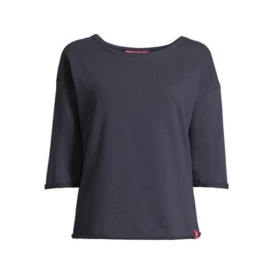Sweatshirt SALZHAUT "Sweatshirt HEVEN", Damen, Gr. L, blau (navy), Obermaterial: 65% Baumwolle CO. 35% Polyester PES., Sweatshirts Sweatshirt
