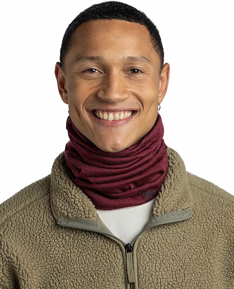 BUFF Multifunktionstuch Midweight Merino dunkelrot B