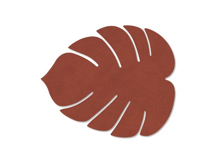 LIND DNA Set de table Monstera Leaf Nupo S Sienna
