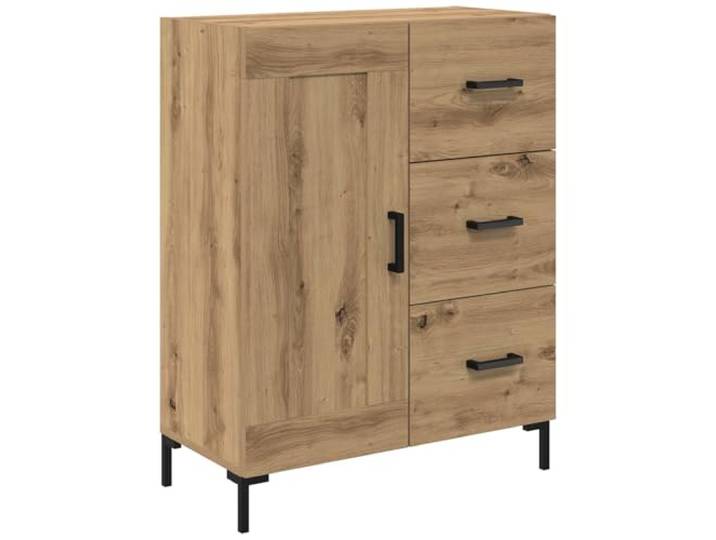 LKJephalotrop Sideboard Artisan-Eiche 69,5x34x90 cm Kommode Holzwerkstoff Stilvoller Beistellschrank für Wohnzimmer und Essbereich mit praktischer Türen-Organisation und robusten Metallbeinen.