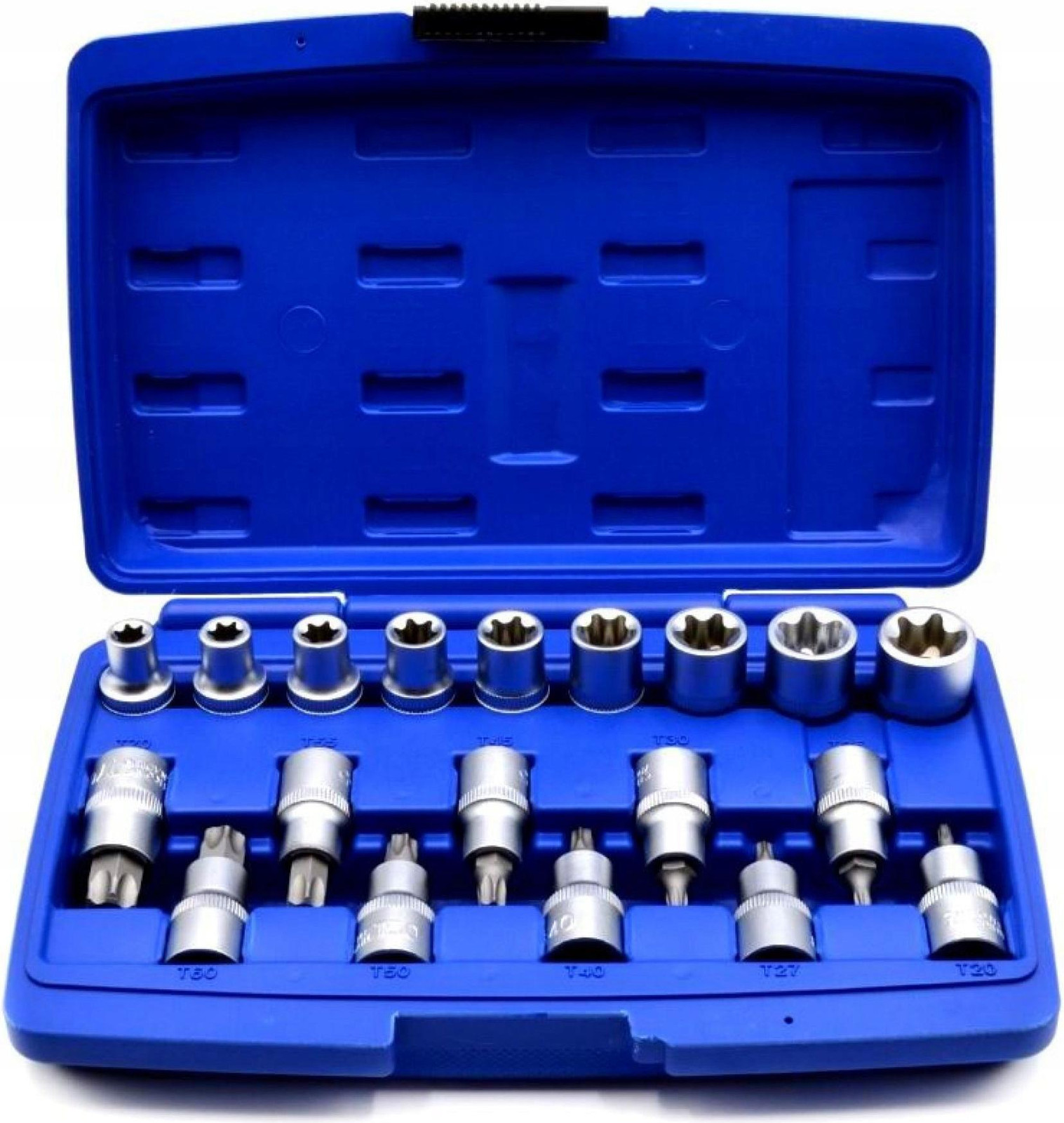 Geko Torx-doppenset en bitset, 1/2 inch, 19-delig