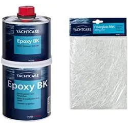 Pack YACHTCARE Epoxidharz BK 1 KG - Yachtcare Glasmatte 300g/m2 1m2