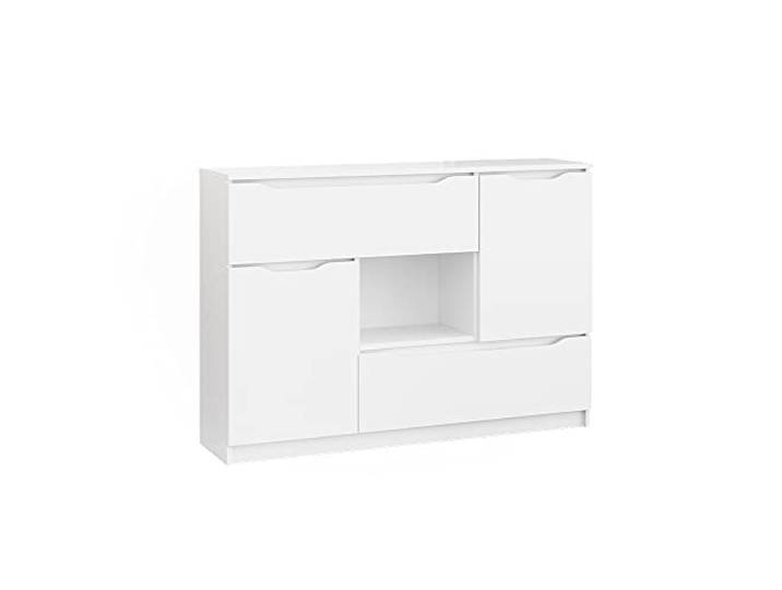 Vicco Kommode Ruben, Weiß, 120 x 84 cm zur Aufbewahrung von Kleidung und Alltagsgegenständen