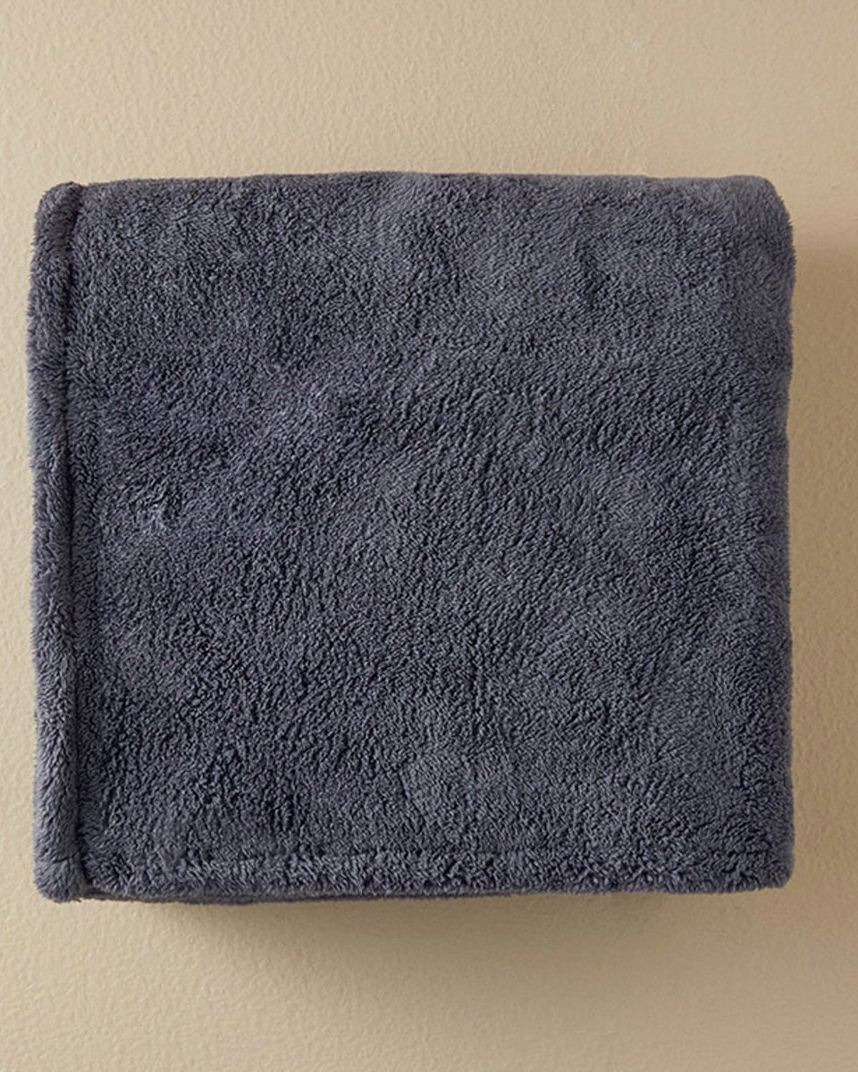 English Home Luxe Fleece Plaid Woondeken - Antraciet - 120 x 170 cm