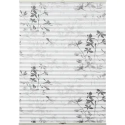 Gardinia, Rollo, Plissee Bella mit Blättern (80 x 210 cm)