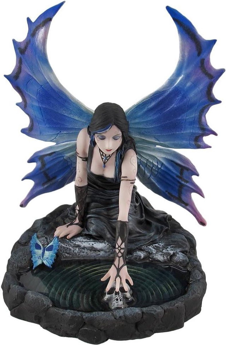 Immortal Flight Fairy Beeldje Blauw - 18.4 cm