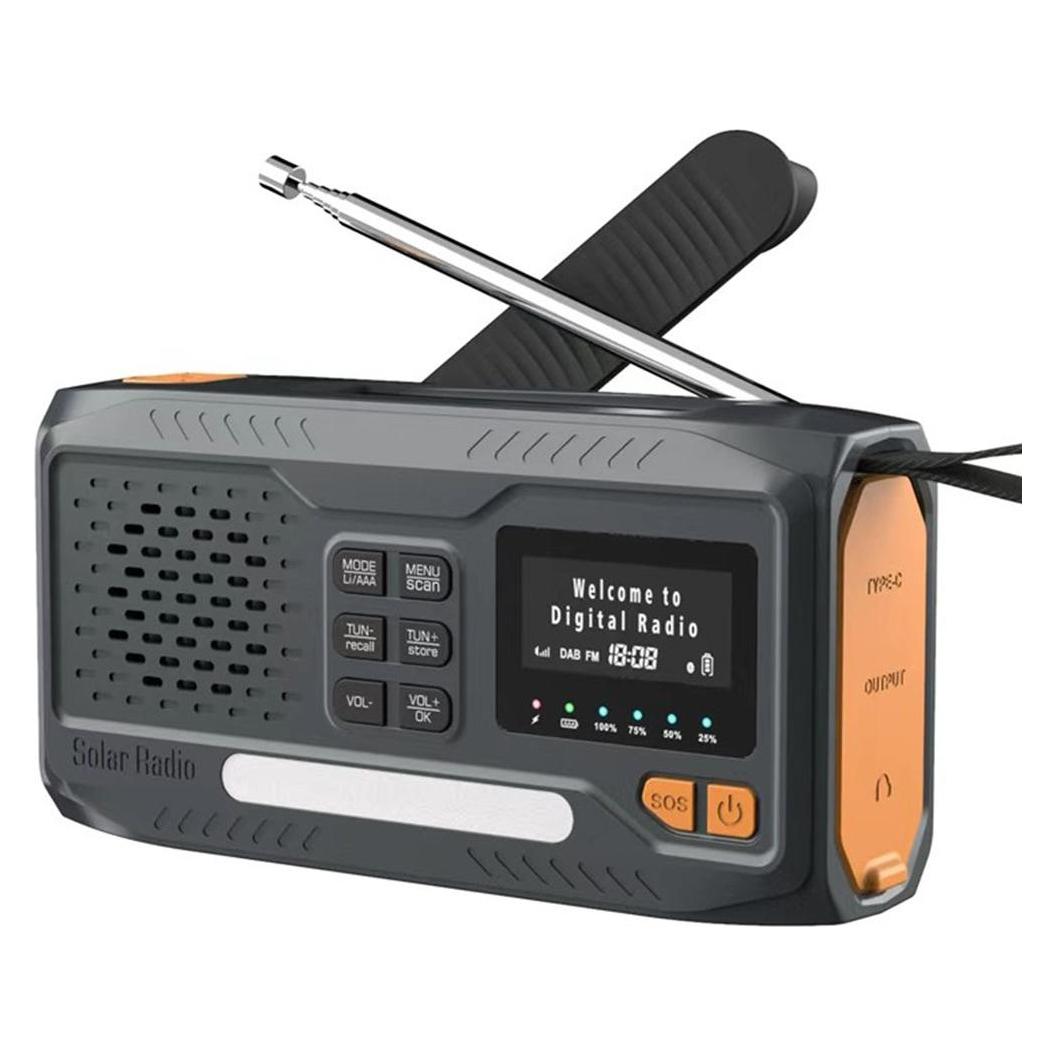 Extralink Radio Awaryjne Bluetooth Solarne Z Korbką Dynamo Powerbank 4000mah Z Latarką Sos Bt-4000 (DAB, FM, Bluetooth) (EX.98451)