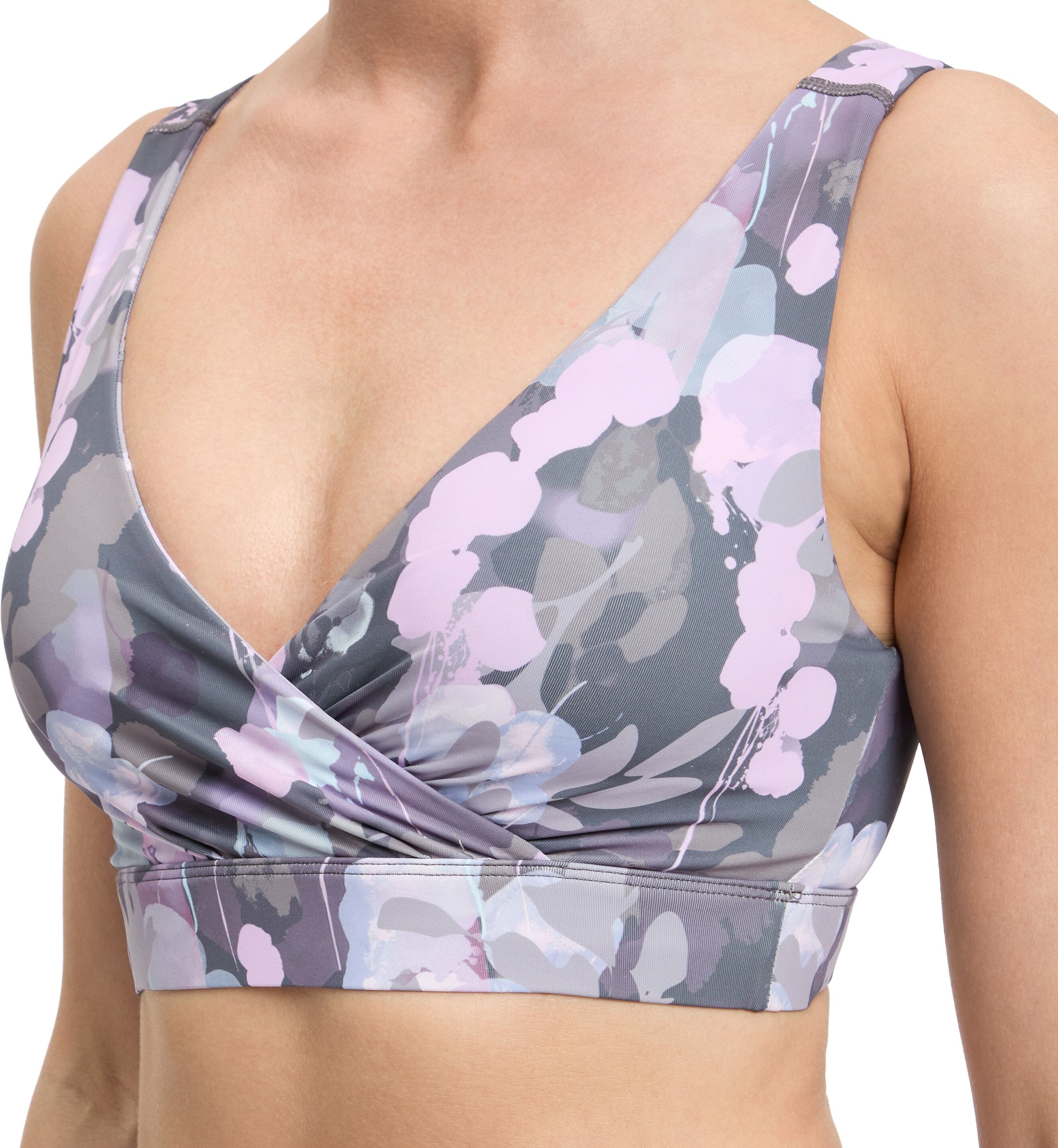 Sport-BH ENERGETICS "DA.-SPORT-BH BYLLIE W", Damen, Gr. L, N-Gr, bunt (aop,, pink light, brow), Obermaterial: 85% Polyester, 15% Elasthan, BHs Sport-BH, für Training, mit Dry-Plus-Finish aop,, pink light, brow L, N-Gr