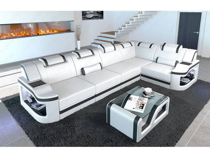 Ecksofa Padua L-Form in Leder
