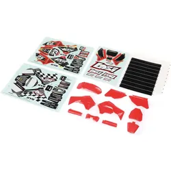 Losi Red Plastics with Wraps: Promoto-MX