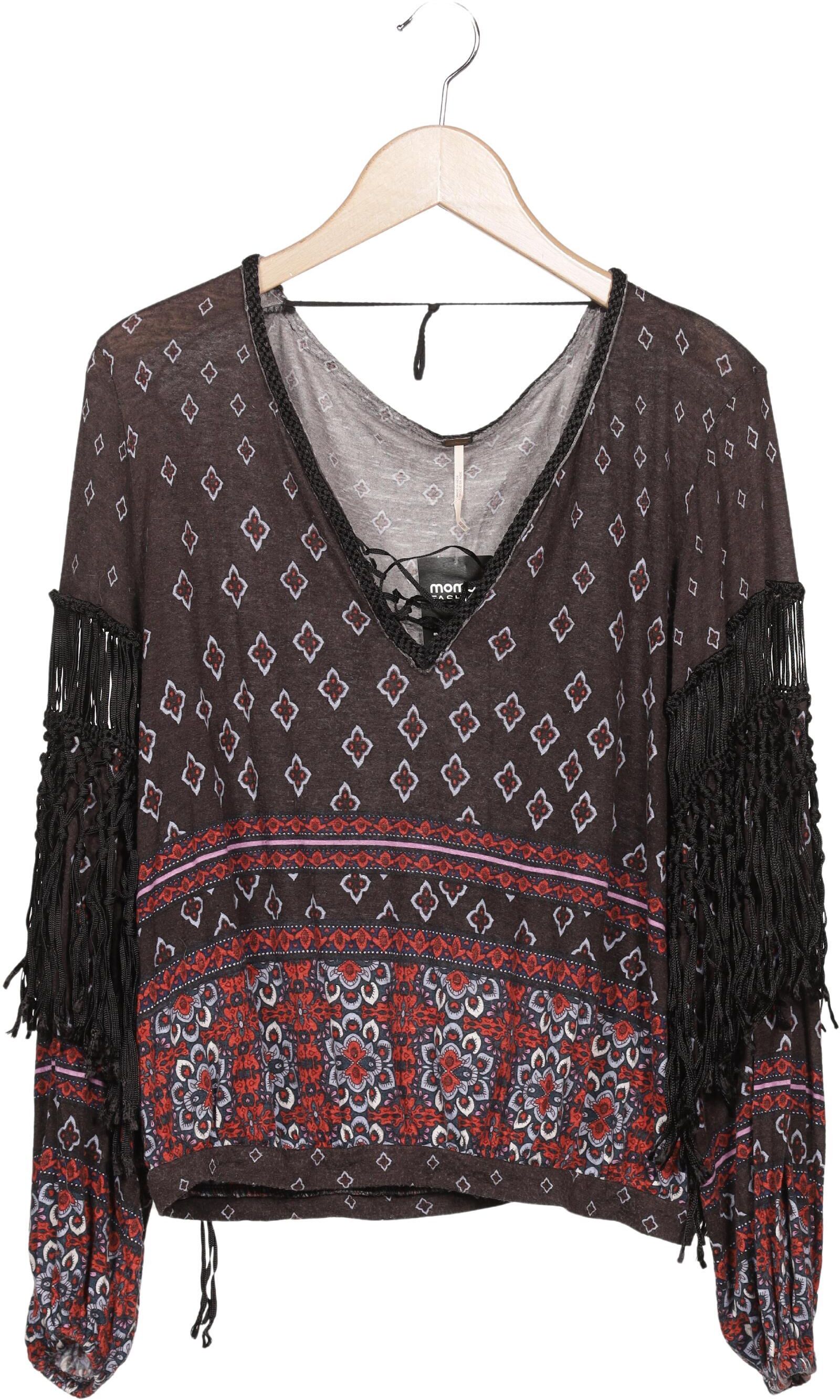 Free People Damen Langarmshirt, Braun, Gr. XS, Lyocell / Leinen - Second Hand