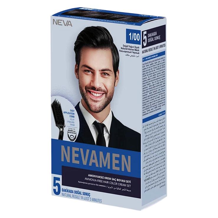 Neva , Nevamen, Semi-permanente Haarfarbe, 1/00 Natur Intensiv Schwarz, 150 ml (1/00 Natur Intensiv Schwarz, 1/00 Natural Intense Black, 1/00 Schwarz) (74847959)