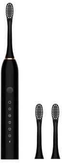 Uplift Essentials Ultrasonic Deep Clean Waterproof Electric Toothbrush With 6 Modes & DuPont Bristles black