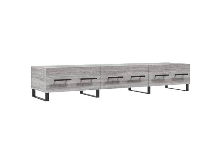 Kaorsrow TV-Schrank Grau Sonoma 150x36x30 cm Lowboard mit 3 Schubladen Modernes Phonomöbel für Wohnzimmer und Schlafzimmer mit stabilen Eisenbeinen und großem Stauraum.