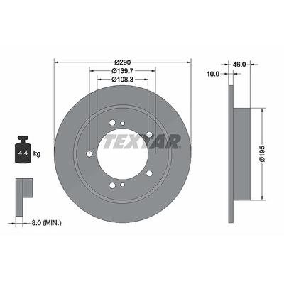 Textar Bremsscheibe [Hersteller-Nr. 92237300] für Suzuki