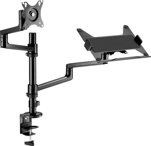 ICY BOX IB-MS622-T Monitorständer für einen Monitor bis 32" und ein Notebook bis 17,3" Monitorhalterung 1 81,3cm (32") Schwarz