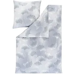 ESTELLA Mako-Jersey-Bettwäsche Isabella 155 x 220 cm Jersey Grau Platin