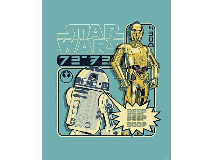 Komar Wandbild- Star Wars Beep Boop - Größe 40 x 50 cm - Poster, Kinderzimmer, Dekoration - gerollt ohne Rahmen