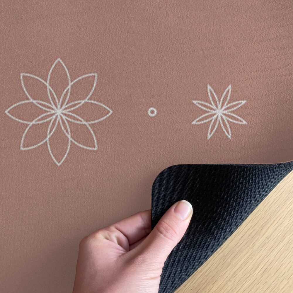 Decochic Tapis de yoga étreinte du lotus rose 62x184 cm Rose 184x0x62cm