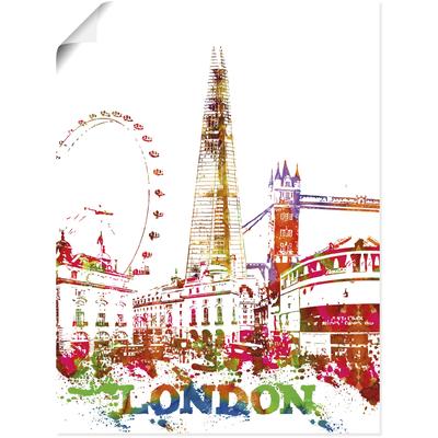 Poster ARTLAND "London Grafik", bunt (farbe bild(er): bunt), B:30cm H:40cm, Bilder, Poster, ohne Rahmen