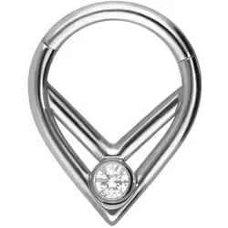 Titan Segmentring Clicker 2 SPITZE RINGE + KRISTALL