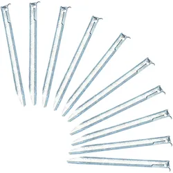 Berger V-Profil Zelthering 30 cm aus Stahl für gemischte Böden, 10er-Pack