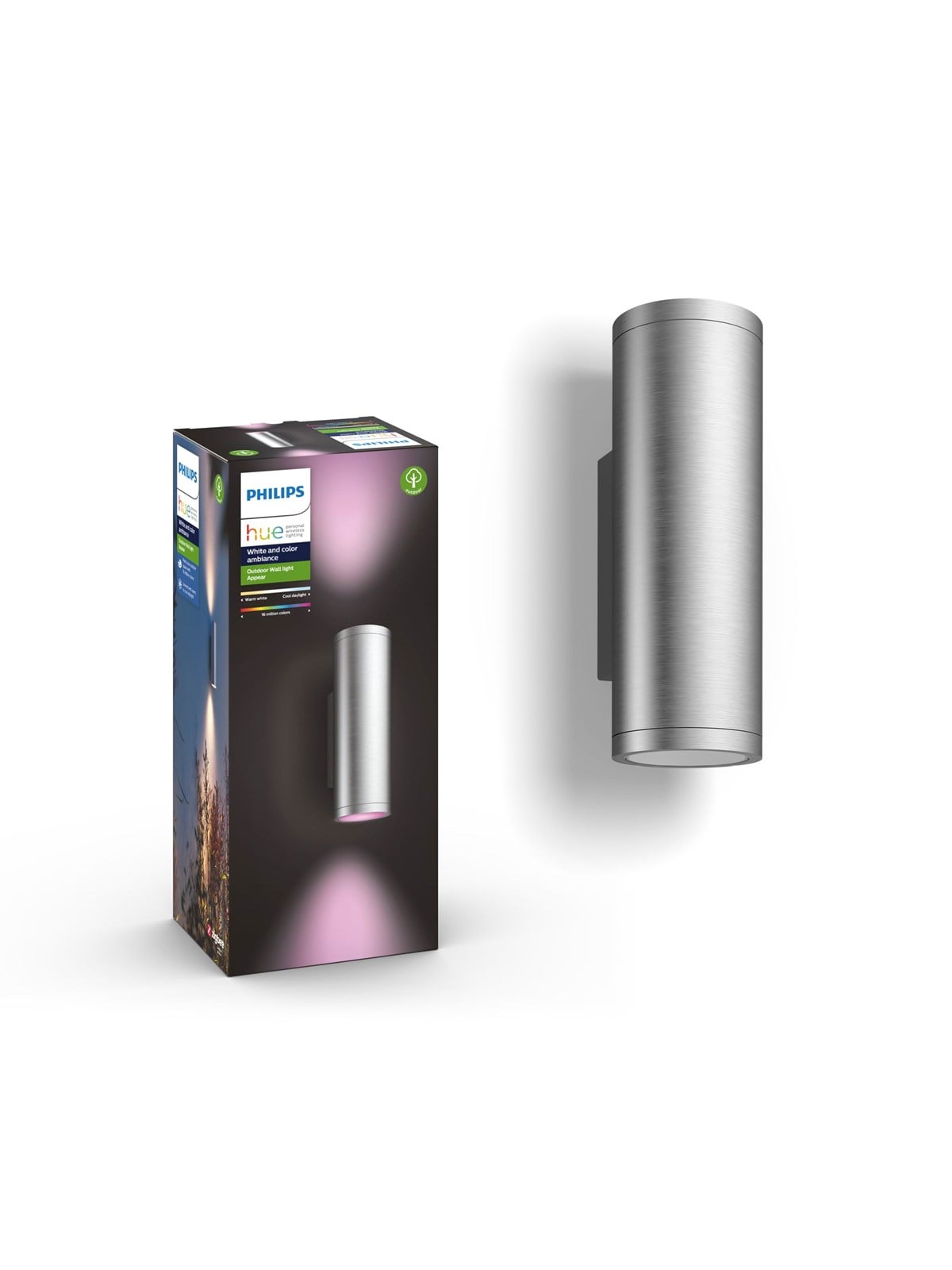 Philips Hue Outdoor Appear Wall Lantern - Inox