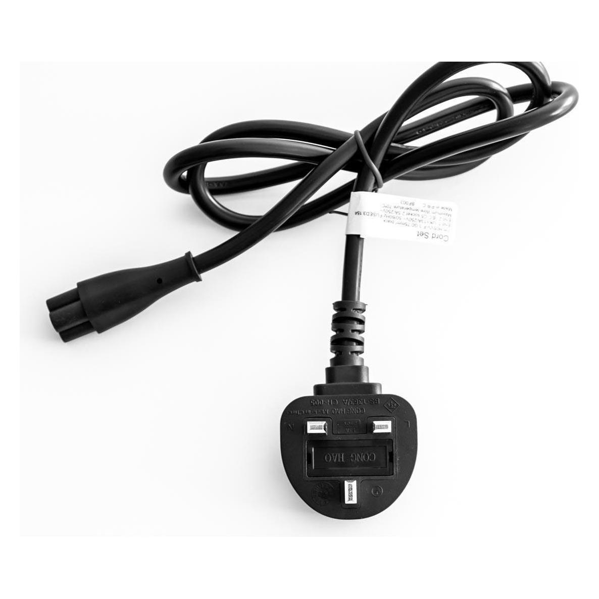 Bachmann Anschlusskabel Kabel IEC C5 Steckdose auf UK Stecker (304.1055) (1 m) (304.1055)