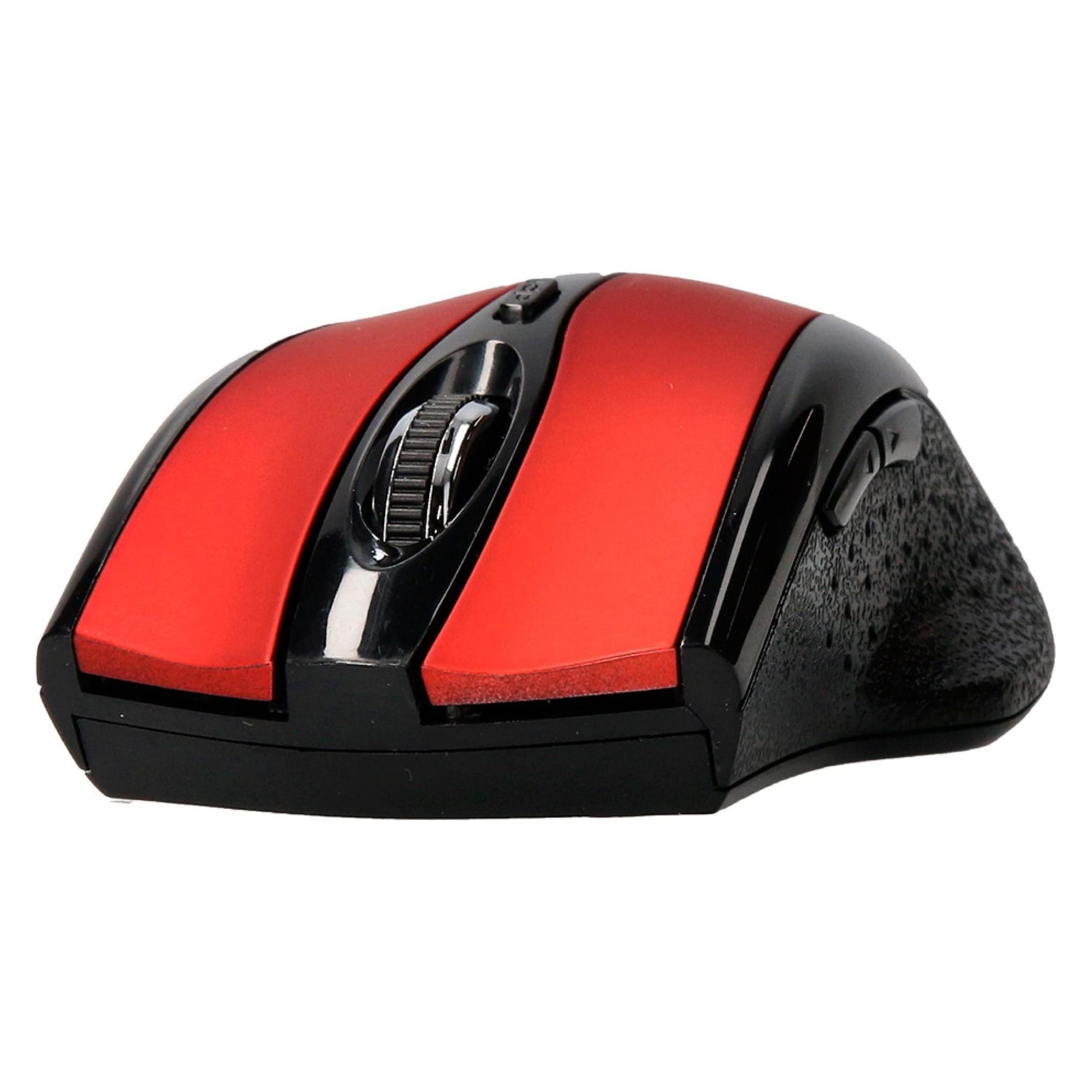 Q-Connect Maus Funk optisch kabellos schwarz/rot (Kabellos) (KF18068)