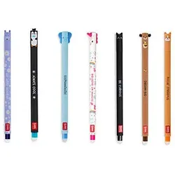 Legami radierbare Stifte Set mit 7 Gel Pen inklusive Pinguin