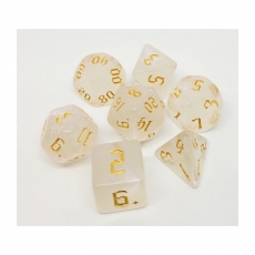 Dice4friends Würfelset Milky Shine - Gold (7) 284804