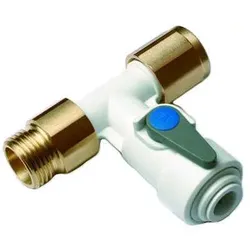 Kaltwasser Anschlussadapter für Osmosesysteme | JohnGuest ASV9 - 3/8" Gewinde auf 3/8" Schlauch